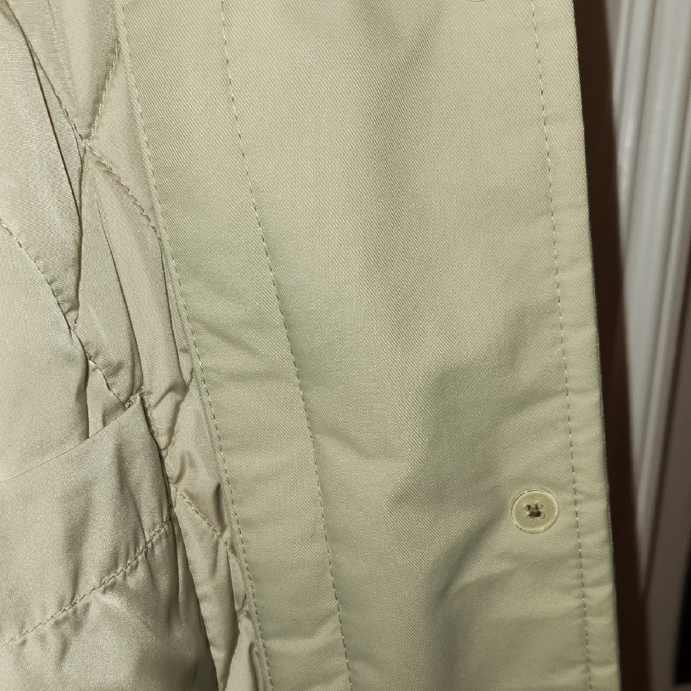 Lands End Tan Trench Coat Lightweight Classic Style - Picture 10 of 12